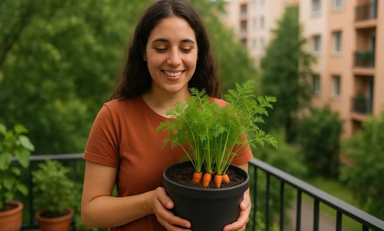 Posso plantar cenoura em vasos médios