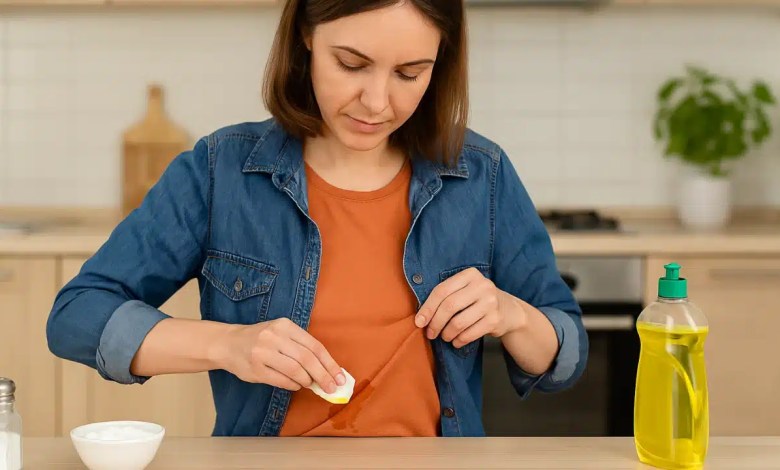 Como tirar manchas de gordura da roupa em 2 minutos com item da cozinha