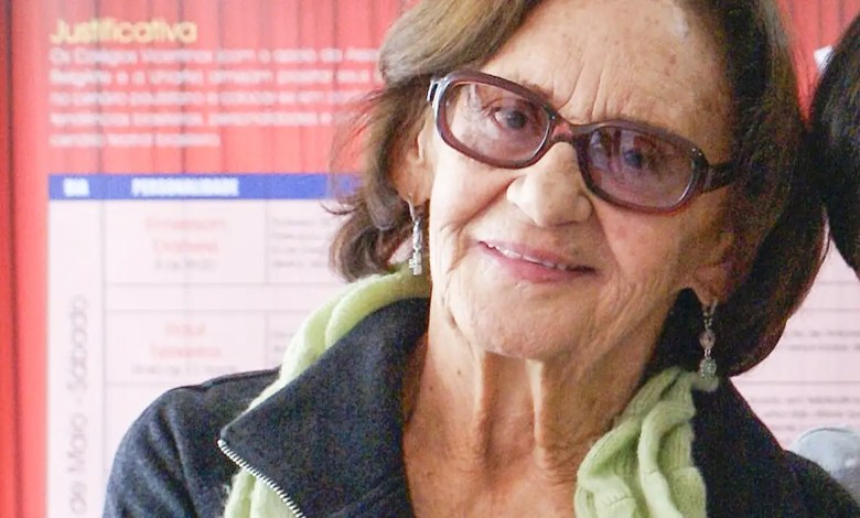 Laura Cardoso em São Paulo, após a morte da atriz aos 98 anos