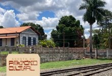 Prédio histórico ligado ao patrimônio cultural ferroviário em Corinto (MG)