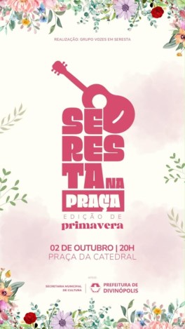 Seresta na Praça na Praça da Catedral, em Divinópolis, com apresentação do Grupo Vozes em Seresta