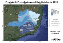 Alerta da Defesa Civil para tempestades severas em Divinópolis com chuva forte e ventos intensos